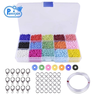Aproximadamente 9000 cuentas de colores de 3 mm de cristal para hacer joyas pulseras collares regalo para niños