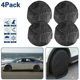Plnt 4 piezas cubierta protectora Universal negra/duradera flexible/duradera Para neumático De coche (6)