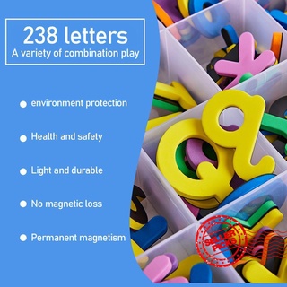 Kids Magnetic Number Letters Set 238pcs Upper/Lower Alphabet Letters Foam Learning For Kids R6P4