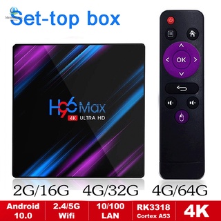 H96 MAX RK3318 Smart TV Box WiFi Home Media Player HD Digital Con Control Remoto De Decodificador Para El Hogar