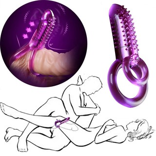 Anillo De pene para pene De eyaculación doble De clítoris Stimulador Vibrador juguete sexual