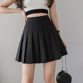 Nueva falda plisada versátil una línea de falda corta con nalgas y falda de cintura alta para el vestido de mujer (6)