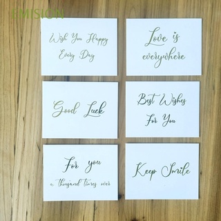emisión 50pcs diy escritura a mano tarjetas de mensajes boda fiesta oro estampado blanco tarjeta de felicitación 6x8cm feliz cumpleaños regalo decoración diseño simple gracias (1)