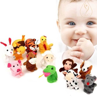 Bs 12 piezas de terciopelo pequeño Animal en jardín historias de bebé ayudante marionetas juguetes conjunto de navidad para niños (5)