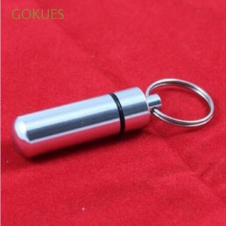 GOKUES Cool Keychain Key Holder Pill Box Drug Container Mini Keyring Safe Hot Sale Case