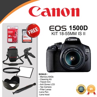 Canon EOS 1500D 18-55mm IS II - Canon EOS 1500D DSLR Kit de cámara + lente