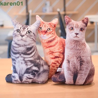 karen01 30/50 cm almohada lindo tiro almohada cojín creativo siesta cintura simulación gato protección cuello forma gato hogar textil
