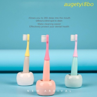 augetyi8bo 3 unids/set de cerdas suaves lindo niños cepillos de dientes de dibujos animados cabeza de seta cepillo de dientes bebé niños dental higiene oral cuidado