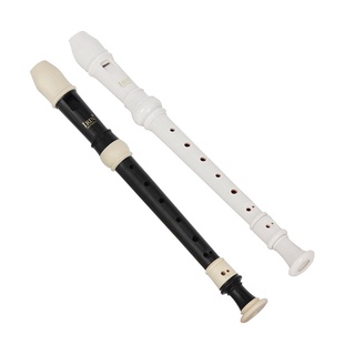 Irin 2 Set Abs Soprano clarinete larga flauta barroca grabadora digitación accesorios de instrumento Musical - blanco y negro