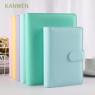 KANWEN Stationery Notebook Cover DIY Notepad Cover Binder Cover|Color File Folder Ring Binder School Supplies Planner Book PU Leather Loose-Leaf Cover/Multicolor