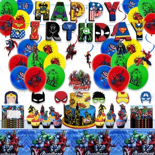 Marvel Spiderman tema feliz cumpleaños fiesta decoraciones conjunto lindo pastel Topper bandera fiesta necesita cumpleaños de alta calidad
