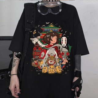 Hayao Harajuku camiseta de las mujeres estudio Ghibli Totoro Miyazaki Ullzang gráfico camiseta divertida de dibujos animados camiseta 90 Anime Top Tee mujer