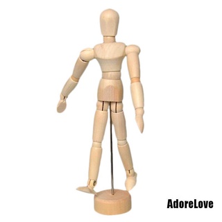 [AL] 5.5" modelo de dibujo de madera humano masculino maniquí de cabeza de bloque articulado maniquí títere [AdoreLove]