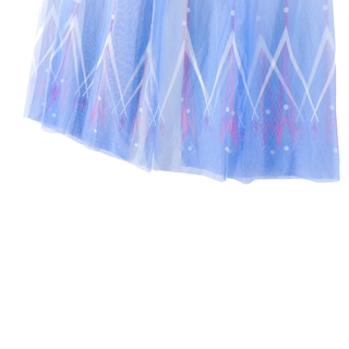 Capa de capa para niñas pequeñas, malla impresa borla volantes gradiente princesa capa (8)