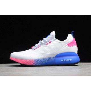 adidas zapatos para correr adidas zx 2k boost blanco/azul-rosa fv2978 mujer y hombre zapatos para correr zapatos de tenis