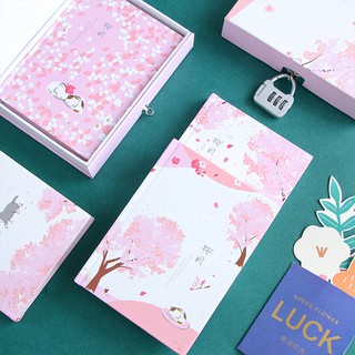 Lindo libro de códigos de sakura escuela primaria copia impresa corazón de niña con diario de bloqueo cuaderno de papelería creativo femenino (3)
