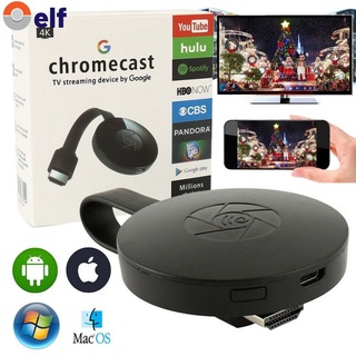 Chromecast G2 Tv Wireless Streaming Miracast Airplay Google Adapter Hdmi Display Dongle ELF
