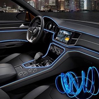 tudahuang: tira de luz interior de coche de 3 m, 12 v, led, luces frías, flexible, tira de luz auto de neón