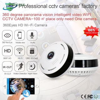 [listo] 360 grados de seguridad del hogar cámara IP 960P Smart Panorama IPC P2P inalámbrico ojo de pez lente CCTV Wifi cámara Monitor de bebé SNDI
