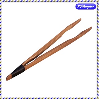 color de madera de bambú chino kongfu té pinzas de té accesorios de té clips de servir