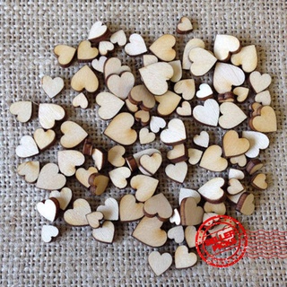200pcs embellishment heart-shaped wooden crafts wedding Decoration V2V5 (1)