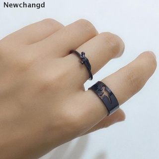 [nuevo] nuevo Popular dinosaurio anillos de aleación pareja anillos bien diseñados 2 piezas anillo conjunto MY