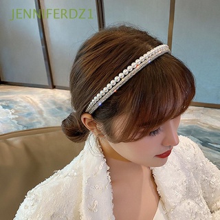 Banda De pelo De diamante De imitación simple De doble capa jenniferz1 con perlas multicolores