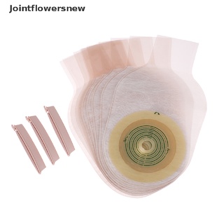 [jfn] 10 bolsas de colostomía de sistema de una sola pieza desechables de ostomy escurribles de una sola bolsa: conjunto de flores nuevas
