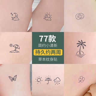 Simple y lindo pequeño patrón fresco Semi-permanente simulación impermeable tatuaje pegatinas