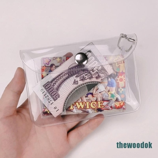 theok fashion cute ins modern bling - cartera transparente para tarjetas de monedas
