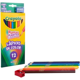Crayola 12 Lápices de Color Redondos con Sacapuntas