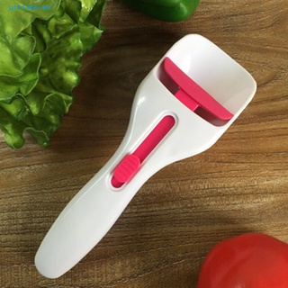 yitiane cuchara de medición reutilizable creativa volumn escala de alimentos cuchara de un toque para el hogar