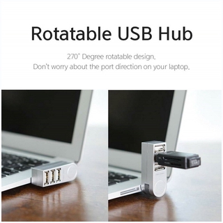 COD USB 2.0 three-port hub 7-character rotating HUB three-port multi-function extender USB three-port splitter newway