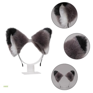 Han Lolita peluche Headwear Animal gato orejas diadema Cosplay suministros para Halloween (1)