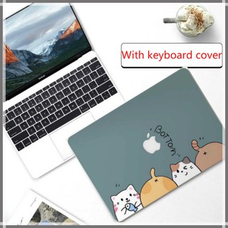 M1 2020Pro13（A2251/A2289/A2338）⭐️With keyboard cover⭐️【Cartoon Cat】New Macbook Air 13.3 2018 Pro 13.3 touch bar Retina15.4 A1932 A1466 A1708 Case A2159 A1706 Pro16（A2141） Air11.6 Flat Cover 2020Air13（A2179/A2337）Computer case