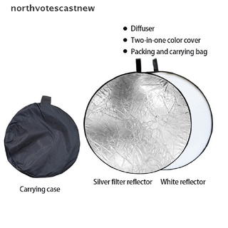 Northvotescastnew Light Reflector 2in1 60cm Photography Multi Disc Studio Photo Round Diffuser UK NVCN