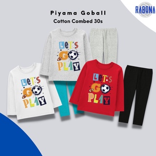 Pijamas de fútbol camisones para niños de 2 a 8 años Premium peinado algodón 30s