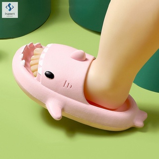 Zapatillas de tiburón 3D antideslizante ducha baño zapatillas suave verano diapositiva sandalias para niñas y niños (4)