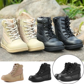 Botas de combate de los niños del ejército al aire libre zapatos de entrenamiento de verano botas tácticas