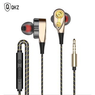 QKZ Ck8 dual-drive high-bass in-ear headphones. HIFI microphone. Volume adjustment
