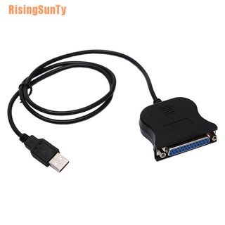 Risingsunty (~) IEEE 1284 - puerto paralelo de 25 pines a USB 2.0, Cable de impresora USB a adaptador paralelo