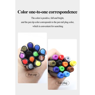 0,4 mm 12/24/60 bolígrafos delineador de colores de línea de gancho conjunto de rotuladores arte pintura Multicolor (6)