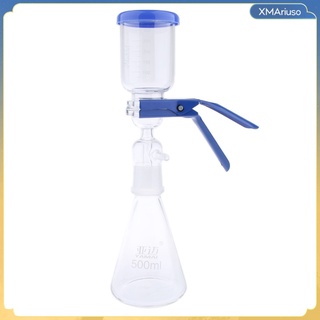[xmariuso] 500ml Filtration Apparatus Vacuum Lab Filtering Unit With Funnel And Clamp, borosilicate glass, strong, durable and
