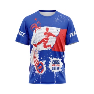 Camiseta de los hombres Jersey camiseta copa mundial copa mundial copa mundial 2022 Qatar - francia francesa