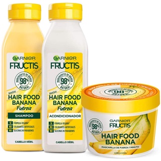 kit Garnier Fructis Hair Food Banana Rutina Completa