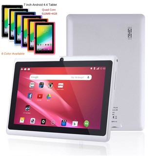 Q88 Tablet Quad-Core Wifi siete pulgadas Usb 512m + 4g Q88 7 pulgadas Quad Core Hd Tablet para niños niño Android 4.4 cámara Dual Wifi
