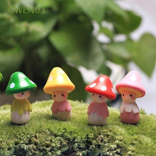 gwen01 pequeña figura miniatura resina bonsai decoración micro paisaje lindo artesanía miniatura seta muñeca hecha a mano casa de muñecas hadas jardín adorno