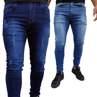 Jeans Pantalón Skinny Mezclilla Stretch para Hombre Caballero