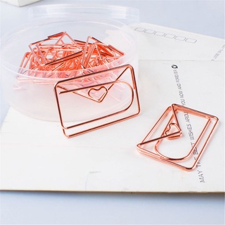 Dudu oro rosa amor Clip de papel creativo en forma especial de modelado Clip de Metal accesorios de oficina Clips de papel de Metal Clips de papel marcador