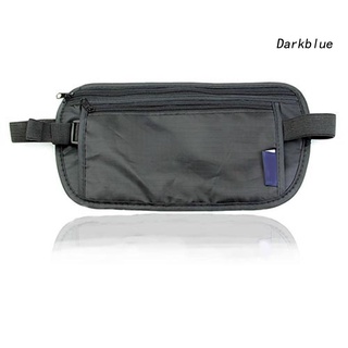 BKP--Unisex viaje seguridad negro con cremallera dinero Bum bolsa pasaporte cintura cinturón bolsa (9)